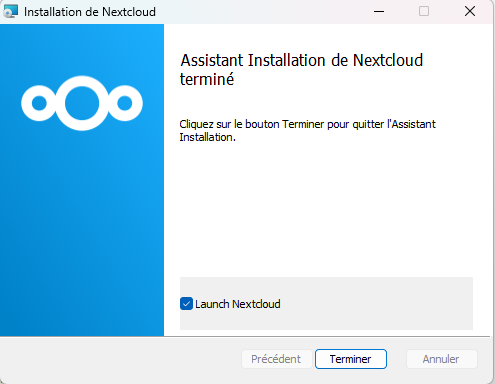 Installation terminée